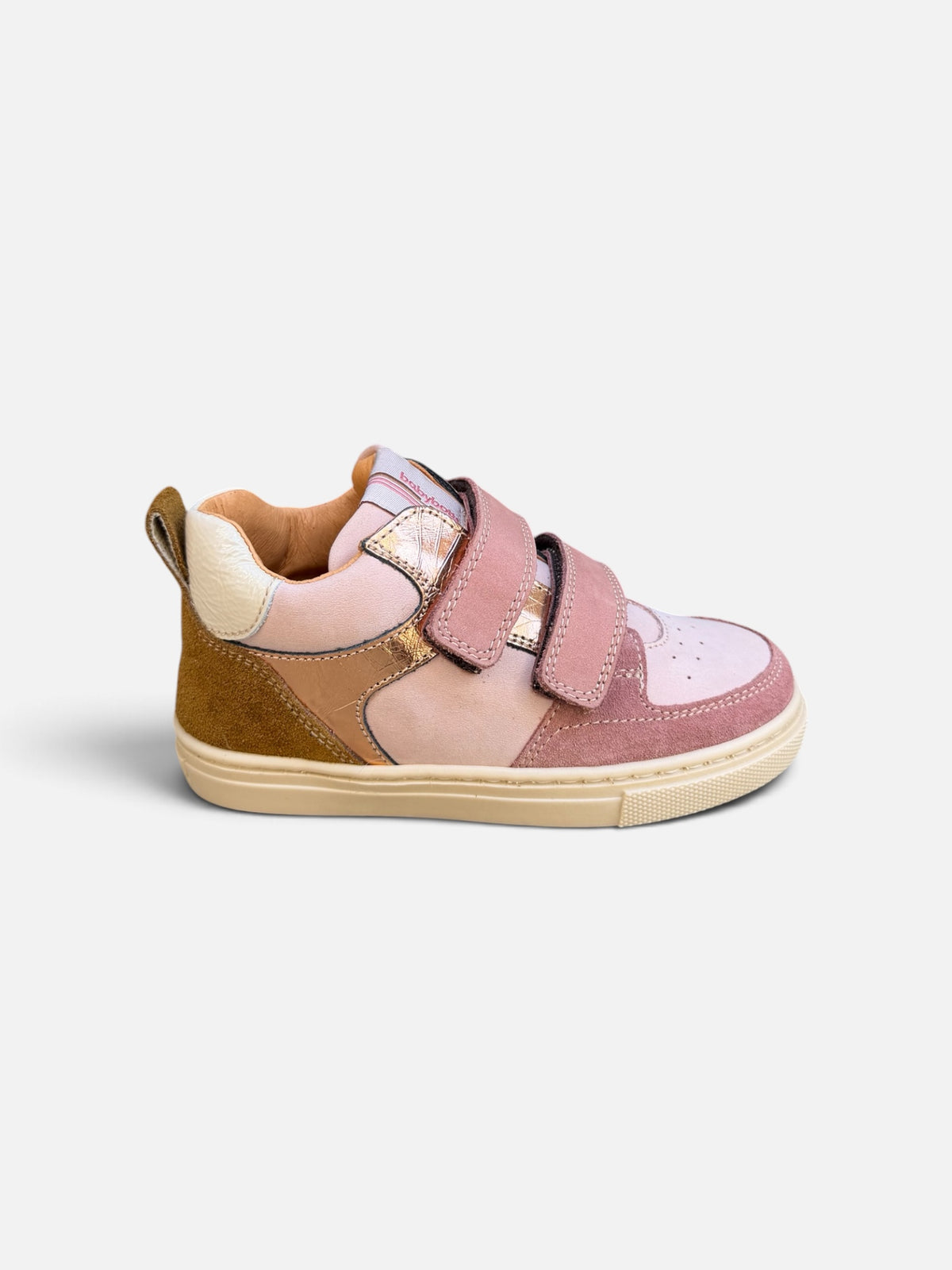 Baskets fille Babybotte Arielle Scratch – Rose & Doré