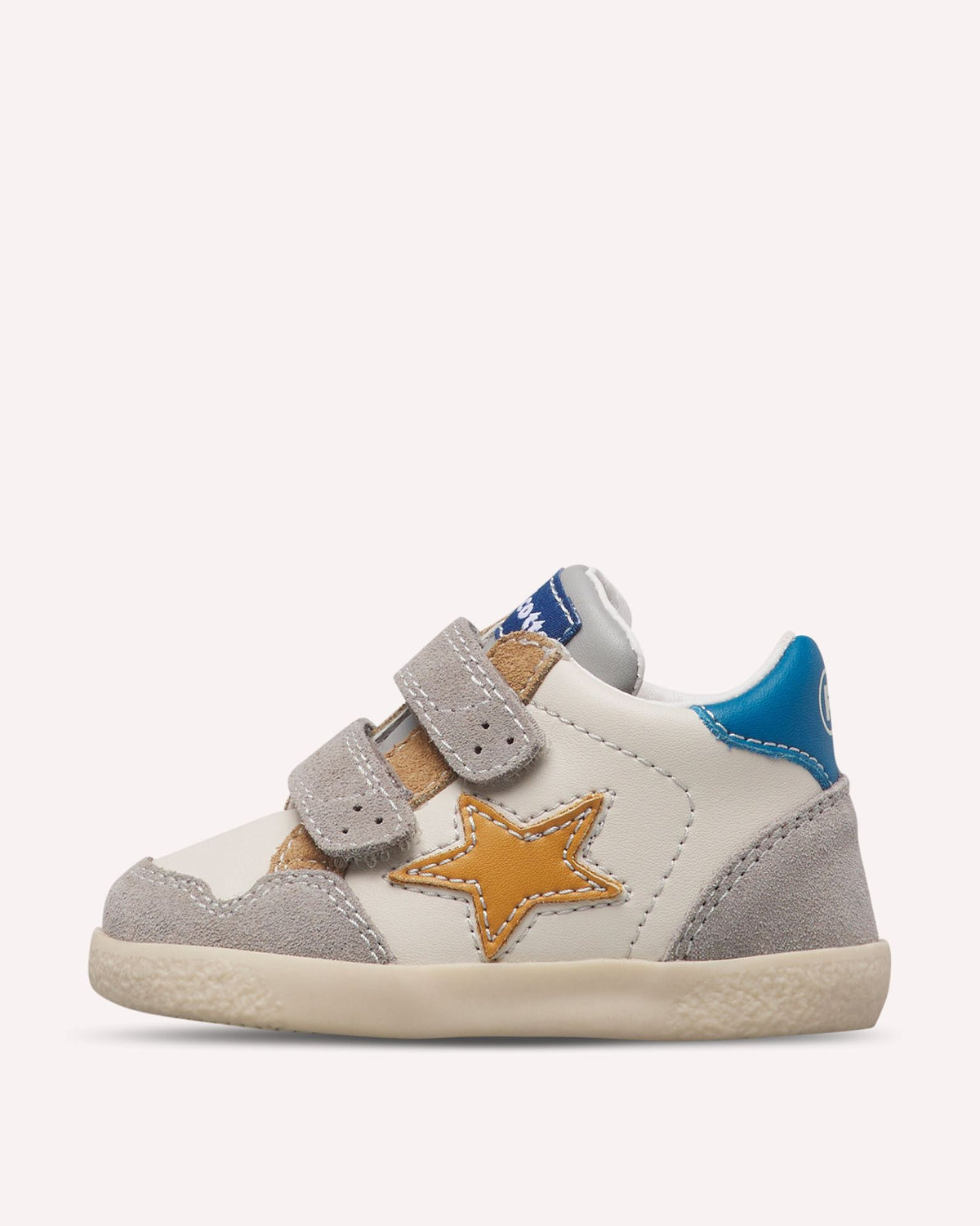 FALCOTTO – Baskets enfant Alnoite gris, écru & jaune