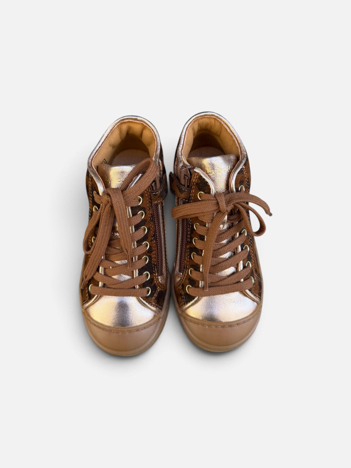 Baskets montantes fille Babybotte Arnica – Léopard