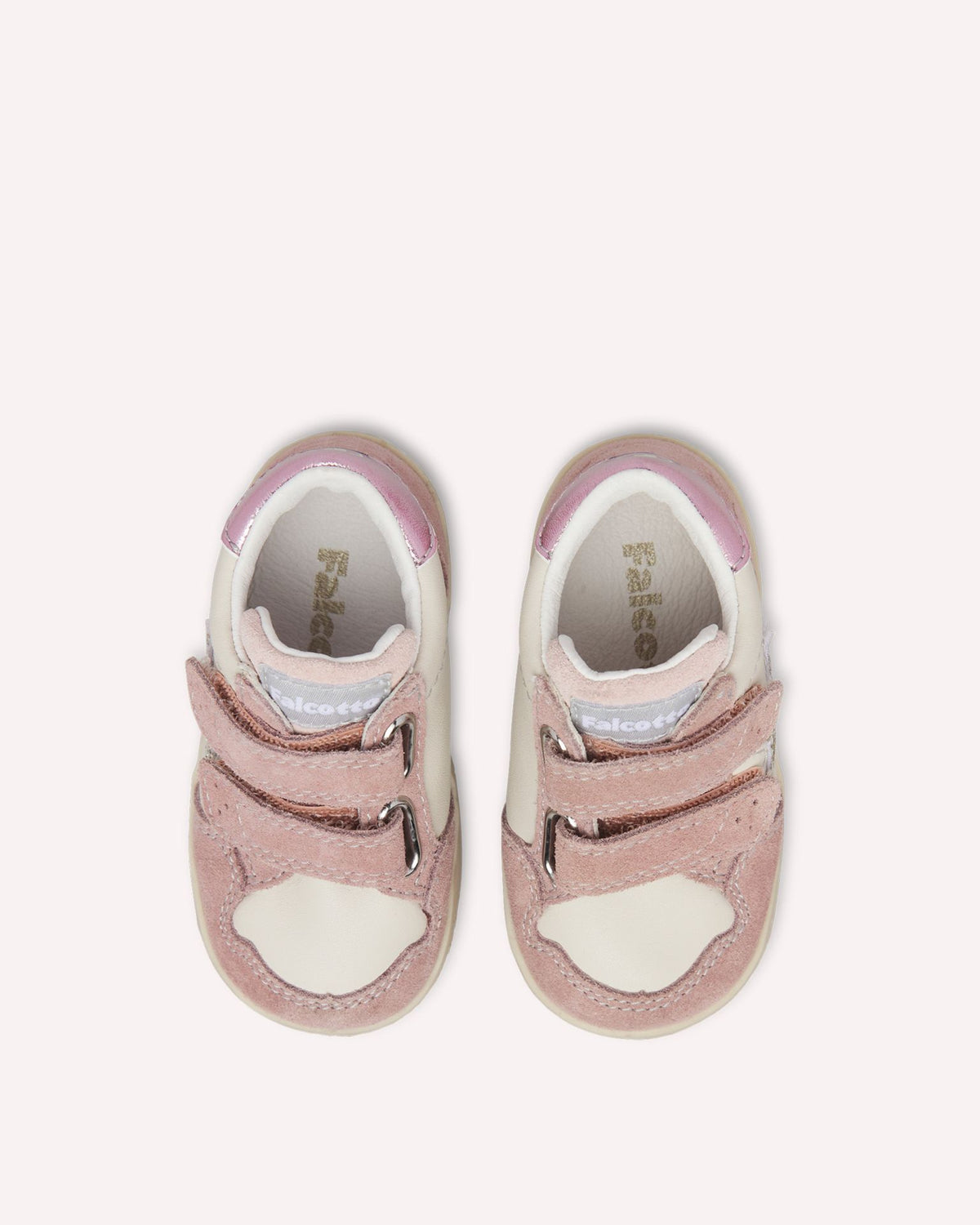 FALCOTTO – Baskets enfant Alnoite rose poudré & doré