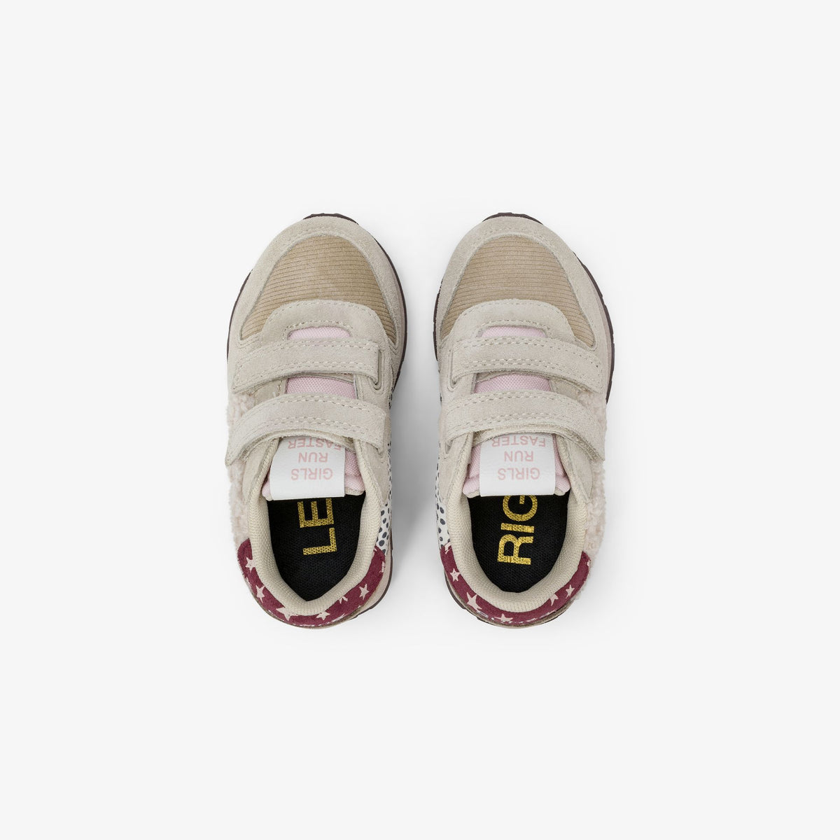 SUN68 – Baskets enfant beige & rose