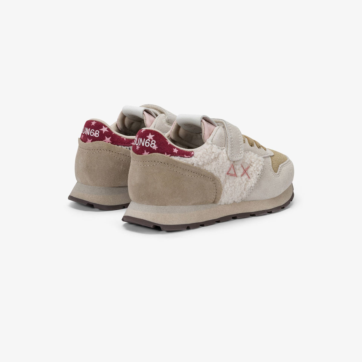 SUN68 – Baskets enfant beige & rose