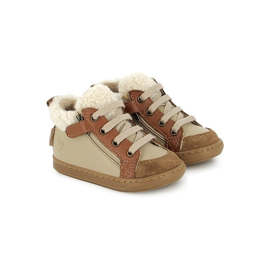 Shoo Pom Bouba Zip Wool Mastic Camel