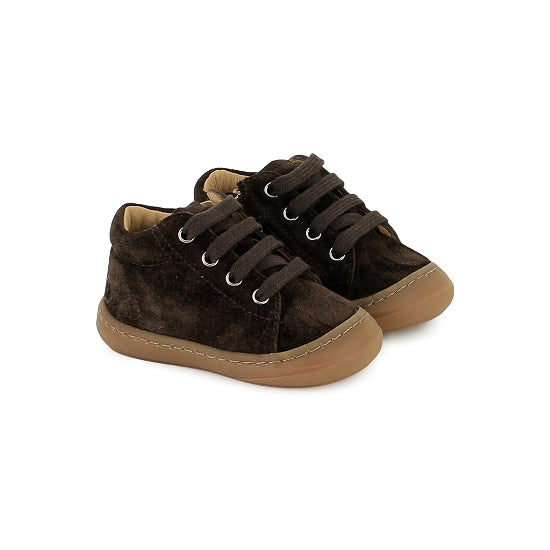 Shoo Pom Tom Zip Lace Velours Truffe