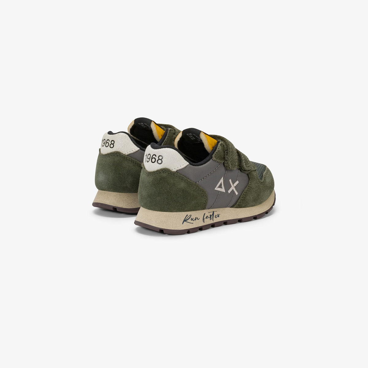 SUN68 – Baskets enfant kaki, gris & jaune