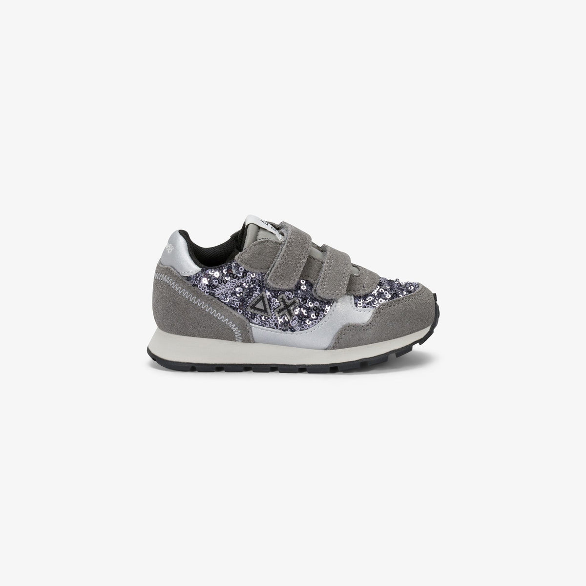 SUN68 – Baskets enfant à sequins gris