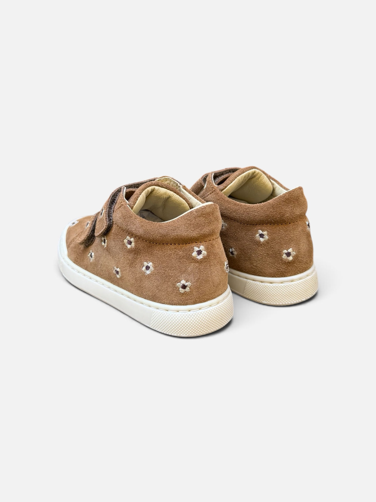 FALCOTTO – Baskets enfant Snopes camel à fleurs
