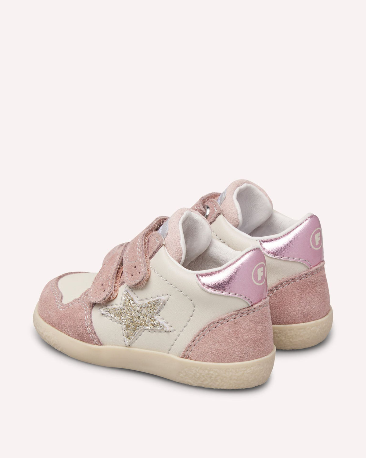 FALCOTTO – Baskets enfant Alnoite rose poudré & doré