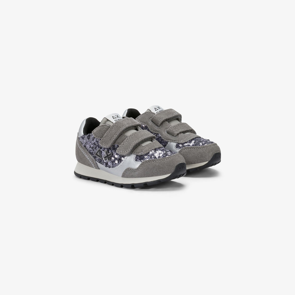 SUN68 – Baskets enfant à sequins gris