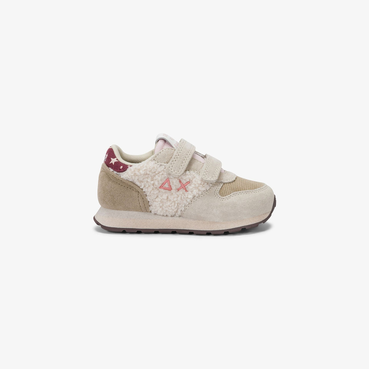 SUN68 – Baskets enfant beige & rose