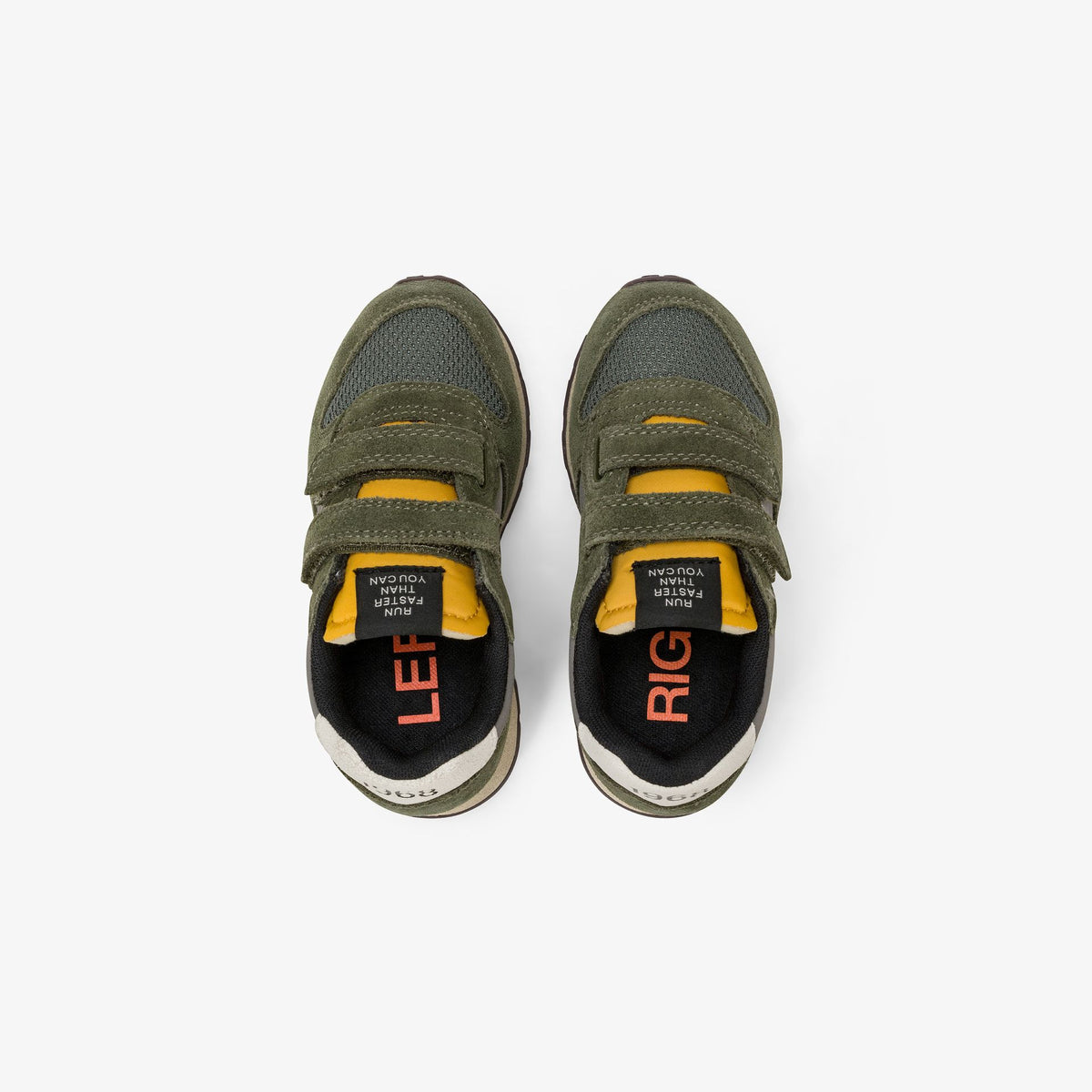 SUN68 – Baskets enfant kaki, gris & jaune