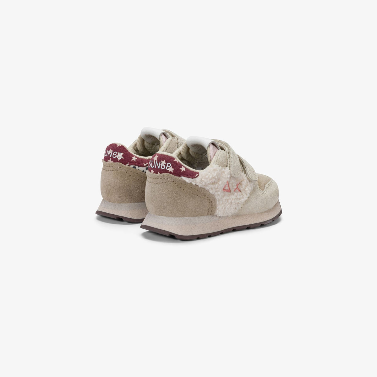 SUN68 – Baskets enfant beige & rose