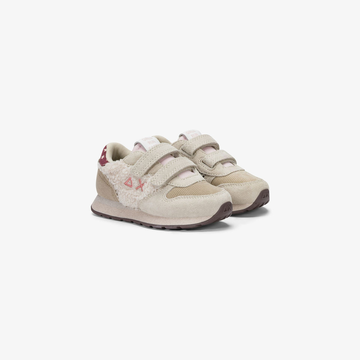 SUN68 – Baskets enfant beige & rose