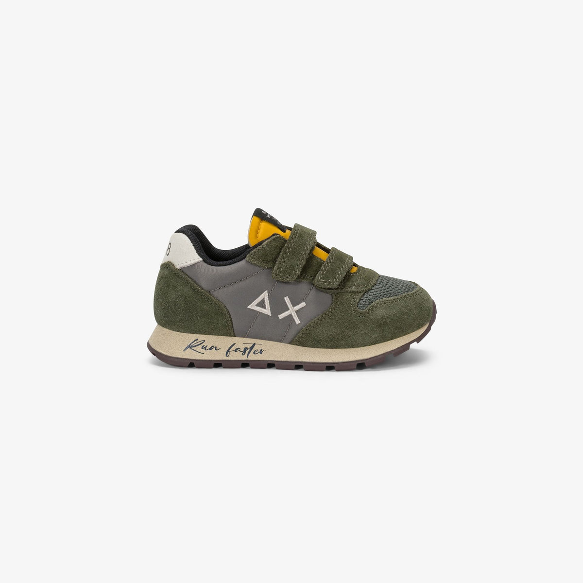 SUN68 – Baskets enfant kaki, gris & jaune