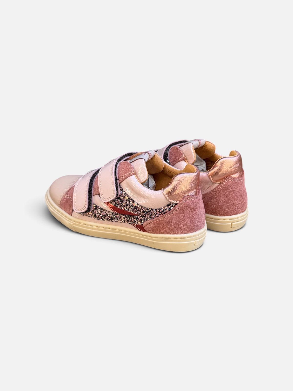Baskets fille Babybotte Arezzo Scratch – Rose & Paillettes