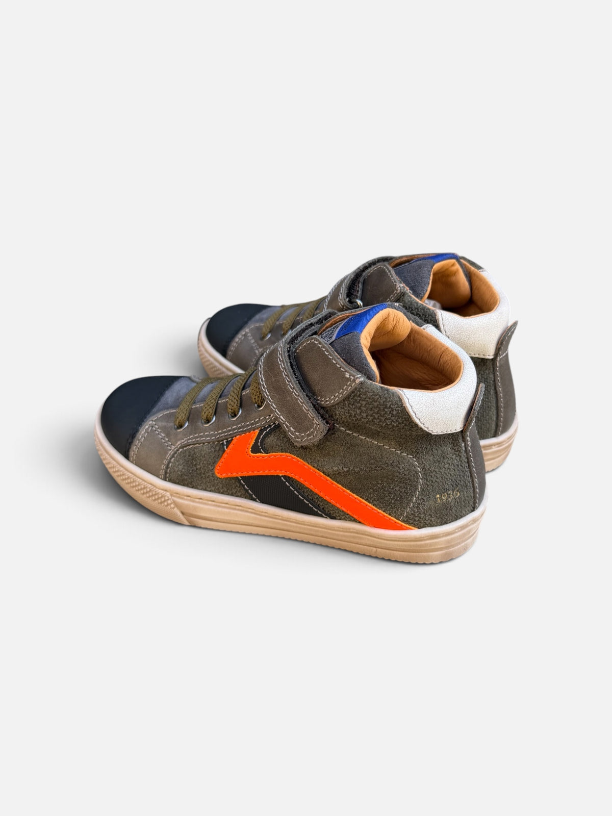 Baskets montantes enfant Babybotte Katsura – Kaki & Orange