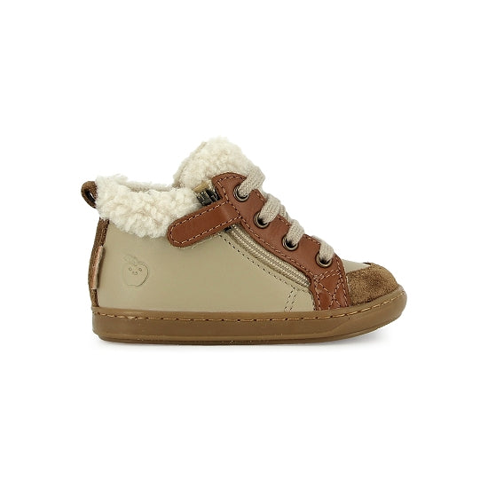 Shoo Pom Bouba Zip Wool Mastic Camel