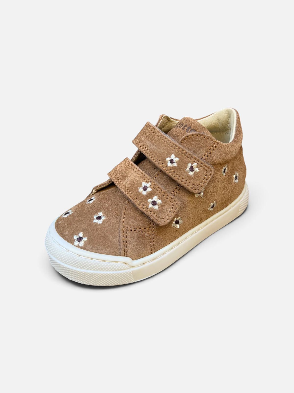 FALCOTTO – Baskets enfant Snopes camel à fleurs