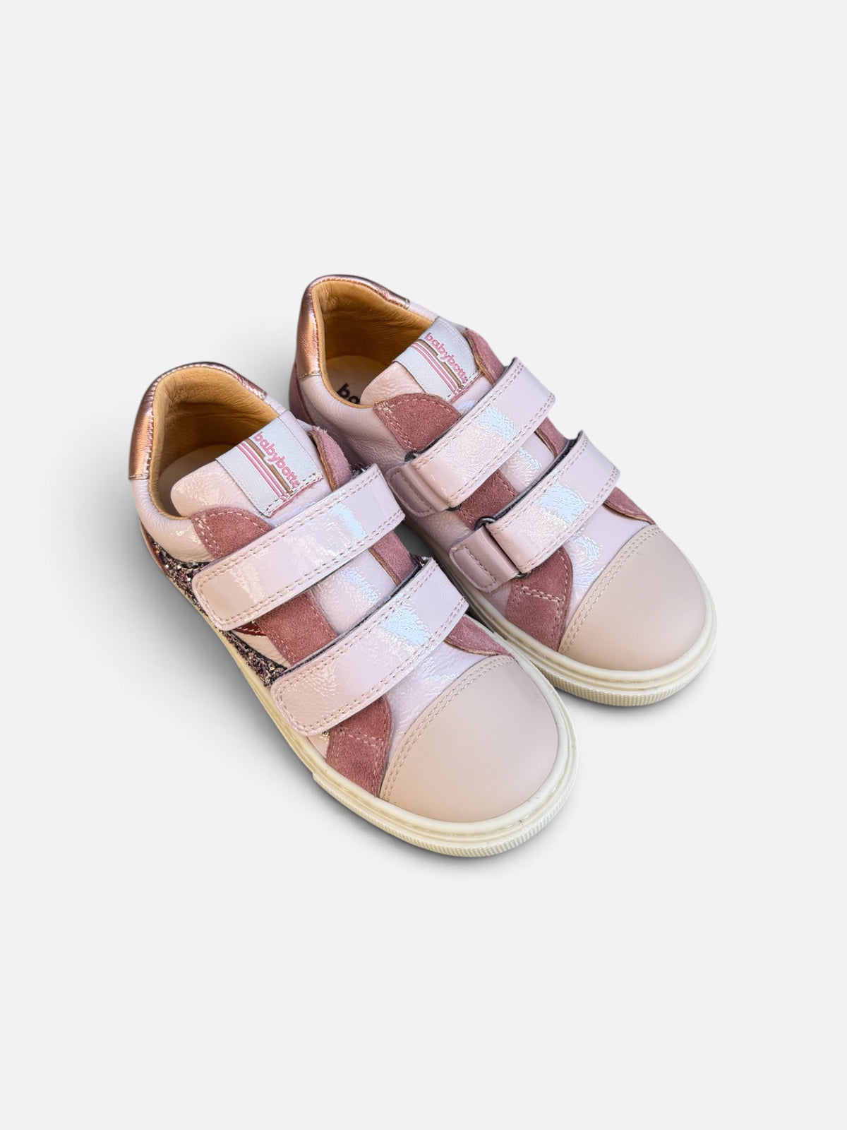 Baskets fille Babybotte Arezzo Scratch – Rose & Paillettes
