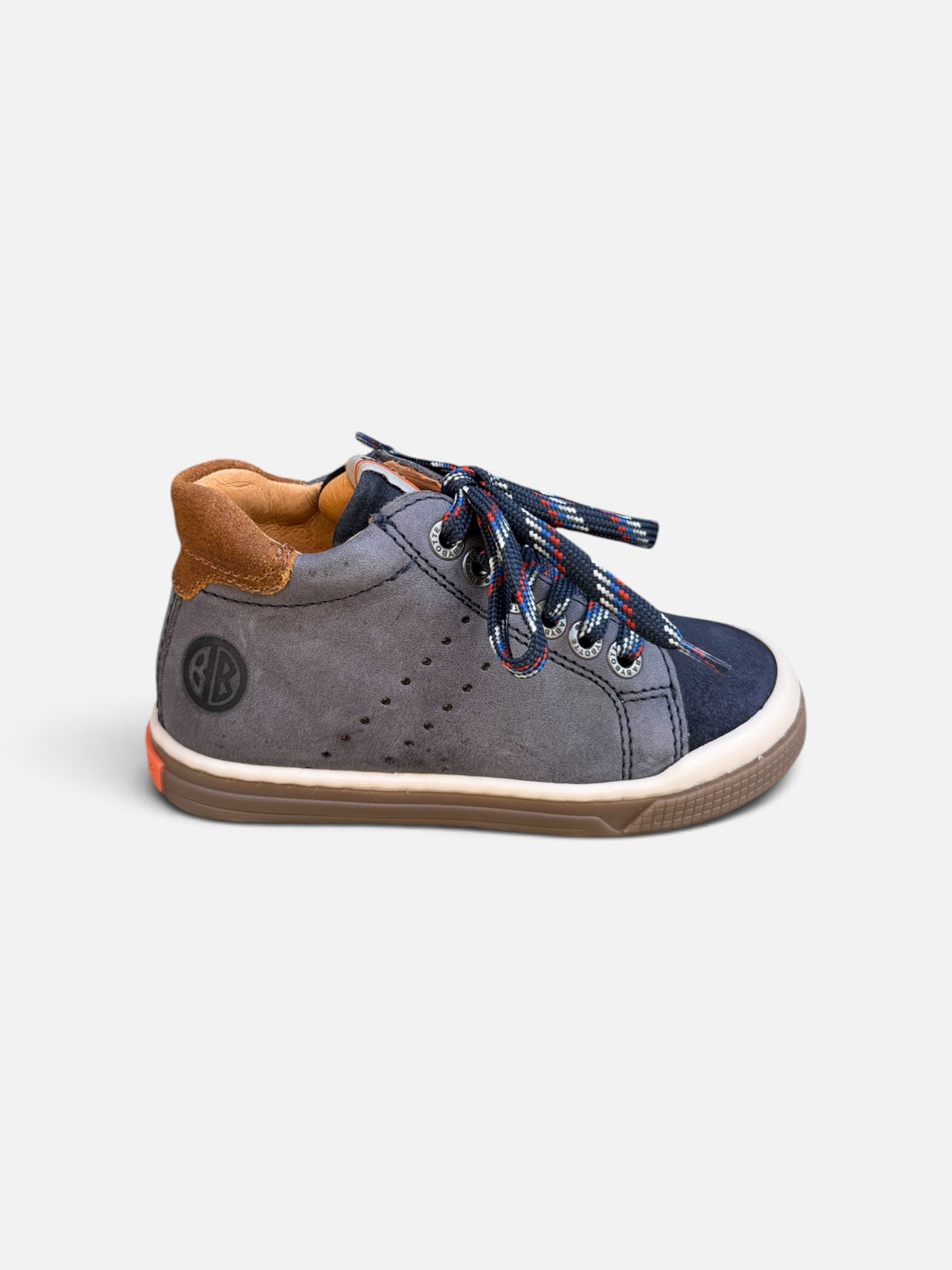 Baskets garçon Babybotte Adan – Bleu marine & gris