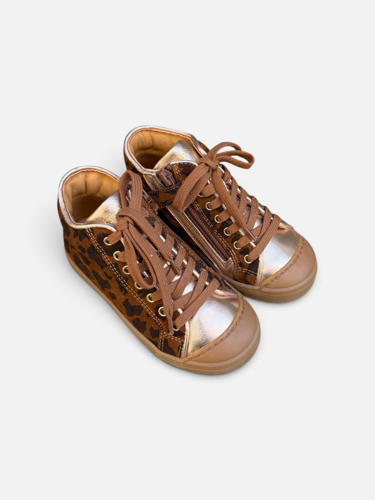 Baskets montantes fille Babybotte Arnica – Léopard