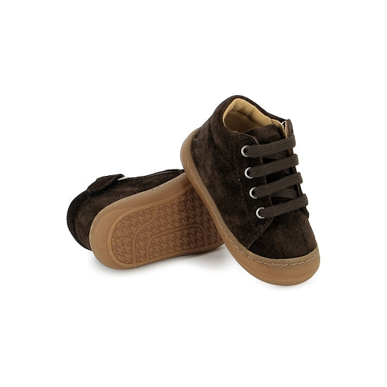 Shoo Pom Tom Zip Lace Velours Truffe