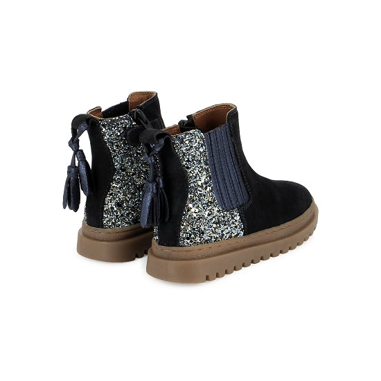 Shoo Pom Wonder Boots Velours-Laminat Navy