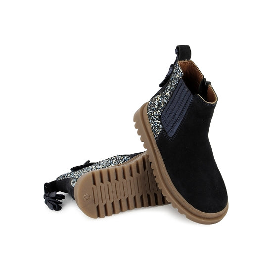 Shoo Pom Wonder Boots Velours-Laminat Navy