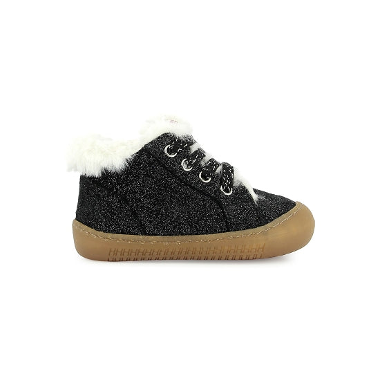 Pom D’Api Yaka Walk Fur Velours Noir Argent
